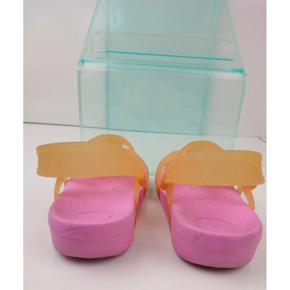 Crocs Chameleon Shirley Girls Sandals Pink Orange Girls Size 11 - Picture 5 of 8